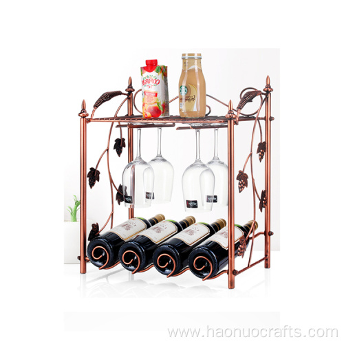 Iron creative upside down fashion home wine rack